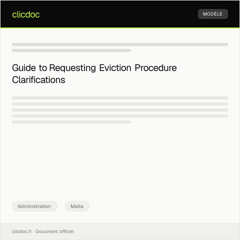 Document preview: Request for Clarification on Eviction Procedures and Notice Periods — Administration, Malta