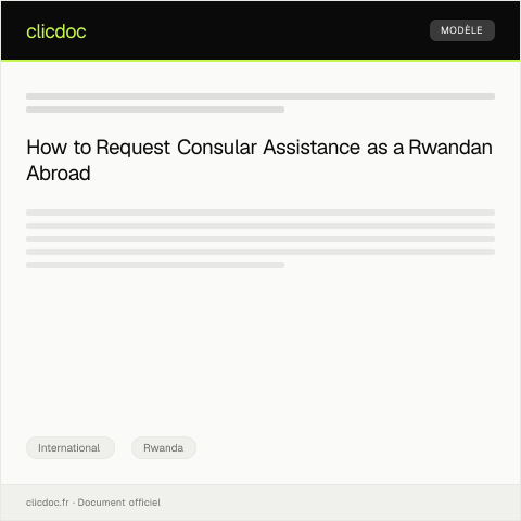 Document preview: Letter Requesting Consular Assistance for Rwandan Diaspora — International, Rwanda