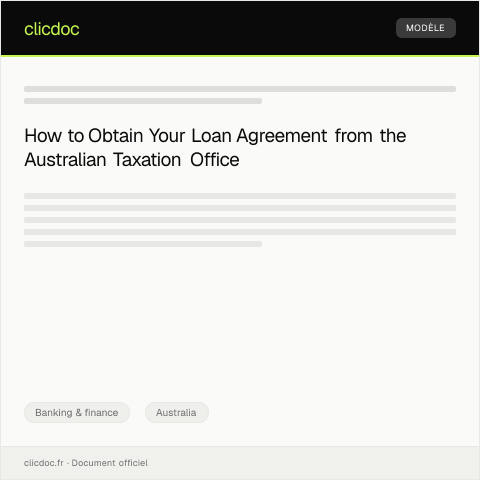 Document preview: Request for Copy of Loan Agreement — Banking & finance, Australia