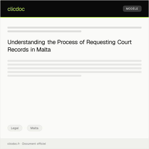 Document preview: Request for Court Records / Talba għall-Rekords tal-Qorti — Legal, Malta