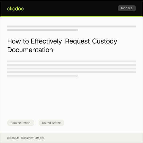 Document preview: Request for Custody Documentation from Family Court — Administration, United States