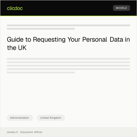 Document preview: Request for Data Access under UK GDPR — Administration, United Kingdom