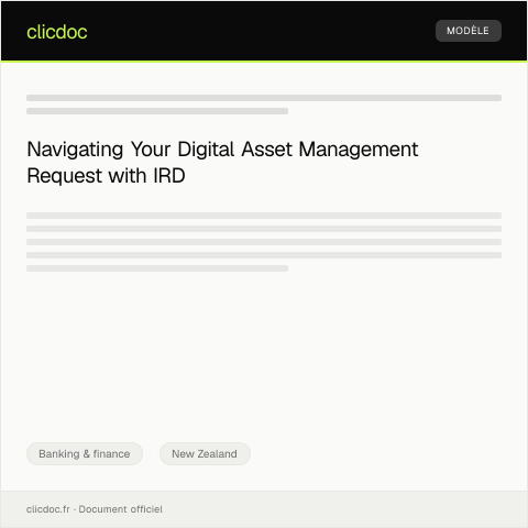 Document preview: Request for Digital Asset Management Services / Tono mō ngā ratonga whakahaere rawa mamati — Banking & finance, New Zealand