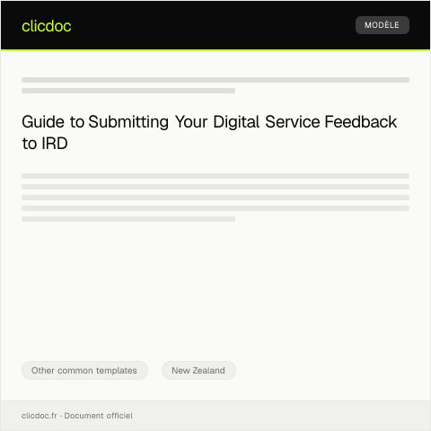 Document preview: Request for Digital Service Improvement / Tono mō te Whakatikatika i ngā Ratonga Matihiko — Other common templates, New Zealand