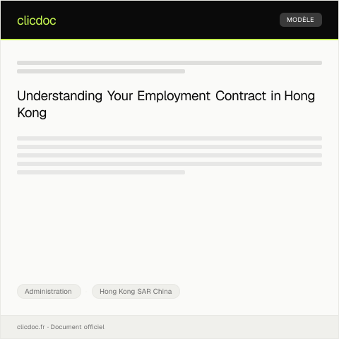 Document preview: Request for Clarification on Employment Contract Terms — Administration, Hong Kong SAR China
