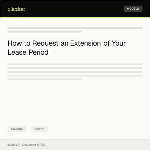 Document preview: Request for Extension of Lease Period — Housing, Ireland