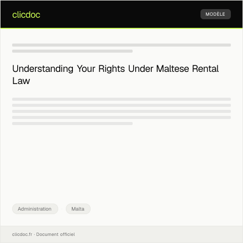 Document preview: Request for Guidance on Rights and Responsibilities Under Maltese Rental Law — Administration, Malta