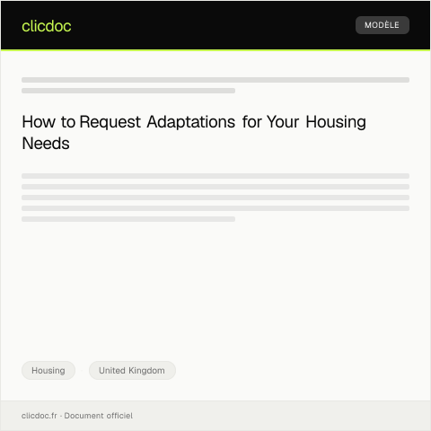 Document preview: Request for Adaptations in Housing — Housing, United Kingdom