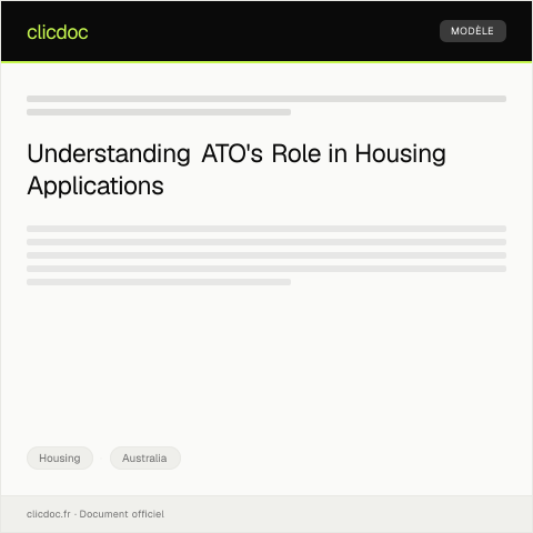 Document preview: Request for Assistance with Housing Application — Housing, Australia
