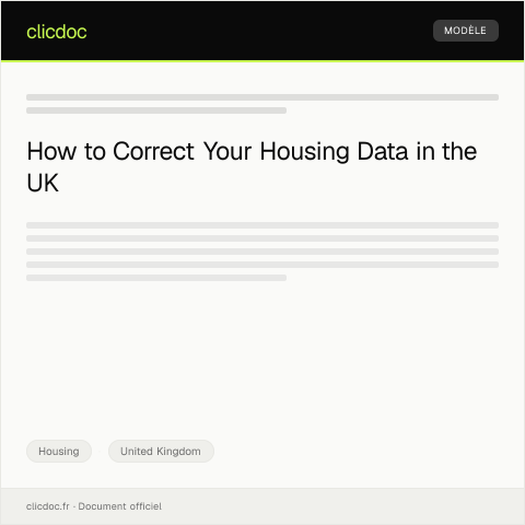 Document preview: Request for Housing Data Accuracy — Housing, United Kingdom
