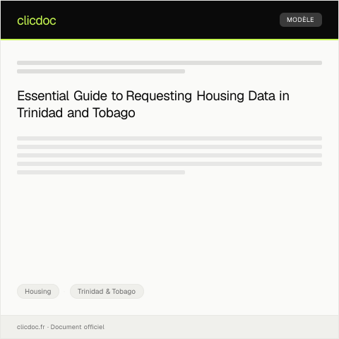 Document preview: Request for Housing Data or Statistics — Housing, Trinidad & Tobago