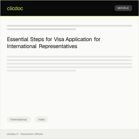Document preview: Request for Indian Visa for International Organization Representatives — International, India