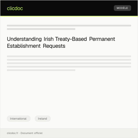 Document preview: Request for Information on Irish Treaty-Based Permanent Establishment — International, Ireland