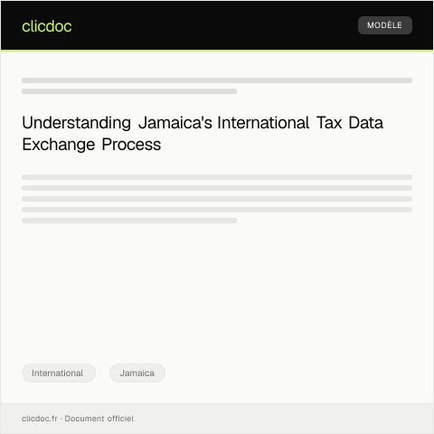 Document preview: Request for International Tax Data Exchange — International, Jamaica