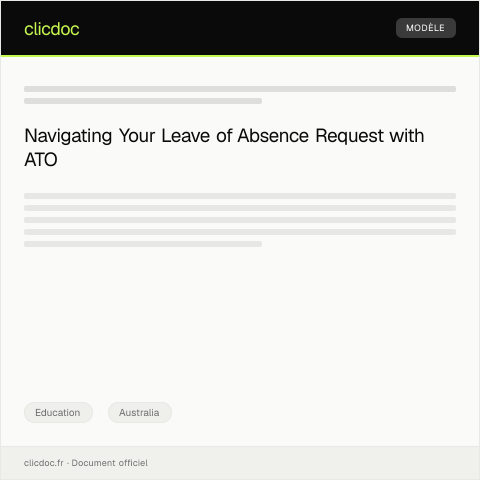 Document preview: Request for Leave of Absence During Studies — Education, Australia