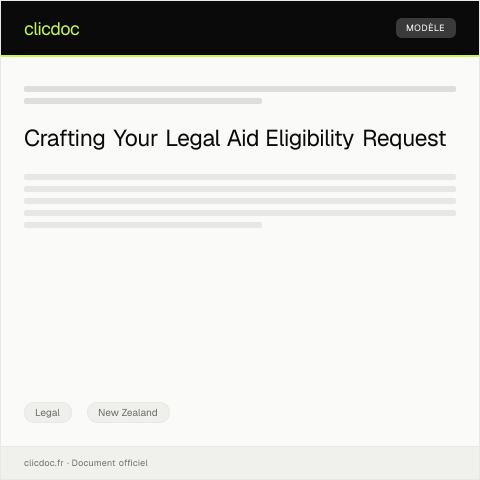 Document preview: Request for legal aid eligibility assessment — Legal, New Zealand