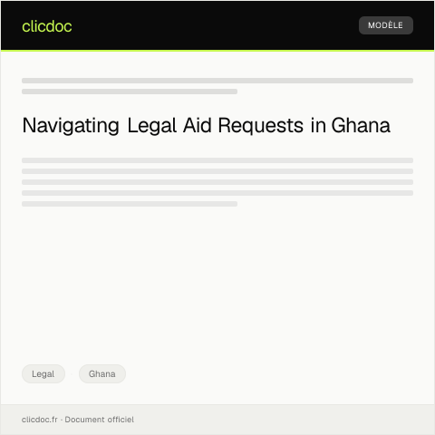 Document preview: Request for Legal Aid and Civil Litigation Support from Legal Aid Ghana — Legal, Ghana