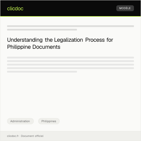 Document preview: Request for Legalization of Philippine Documents for International Use — Administration, Philippines