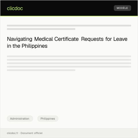Document preview: Request for Medical Certificate for Leave Purposes — Administration, Philippines