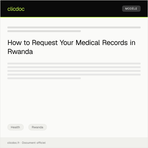 Document preview: Request for Medical Records — Health, Rwanda