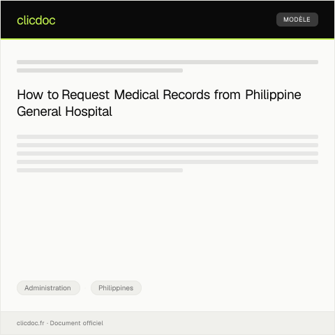 Document preview: Request for Medical Records from Philippine General Hospital — Administration, Philippines