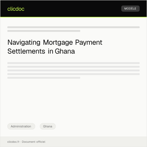 Document preview: Request for Settlement of Outstanding Mortgage Payment with GN Bank — Administration, Ghana