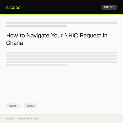 Document preview: Request for National Health Insurance Card — Health, Ghana