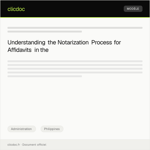Document preview: Request for Notarization of Affidavit at a Philippine Notary Public — Administration, Philippines
