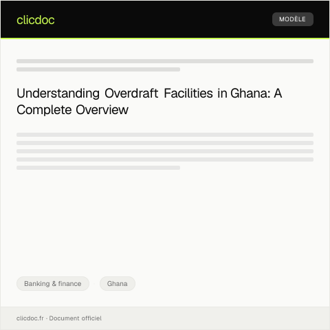 Document preview: Request for Overdraft Facility — Banking & finance, Ghana