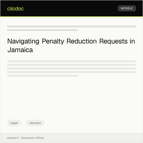 Document preview: Request for Penalty Reduction — Legal, Jamaica