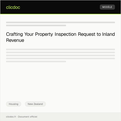 Document preview: Request for Property Inspection / Tono Tirohanga Rawa — Housing, New Zealand