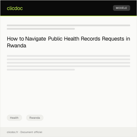 Document preview: Request for Public Health Records — Health, Rwanda