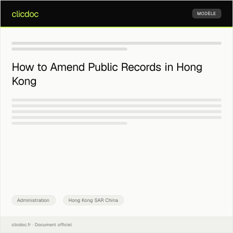 Document preview: Request for Public Record Amendment from Government Records Service — Administration, Hong Kong SAR China