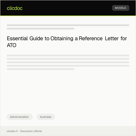 Document preview: Request for Reference Letter from Past Employer — Administration, Australia