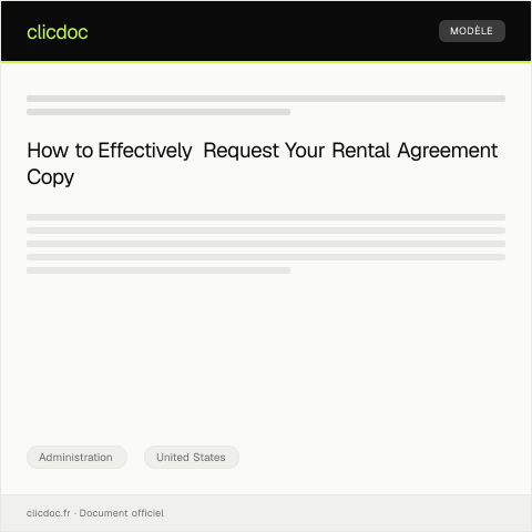 Document preview: Request for a Copy of Rental Agreement — Administration, United States