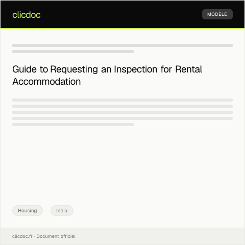 Document preview: Request for Inspection of Rental Accommodation (Local Housing Authority) — Housing, India