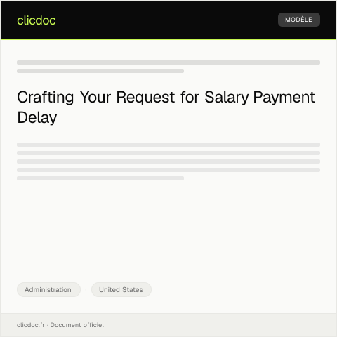 Document preview: Request for Salary Payment Delay Due to Financial Hardship — Administration, United States