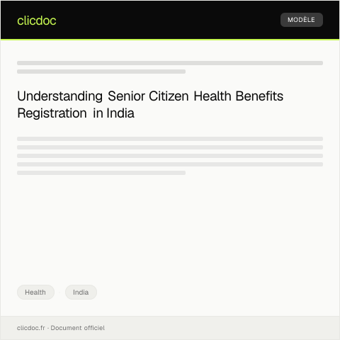 Document preview: Request for Senior Citizen Health Benefits Registration from State Health Scheme — Health, India