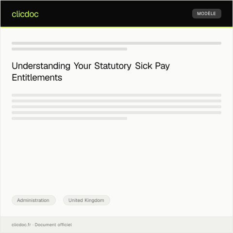 Document preview: Request for Statutory Sick Pay (SSP) Details — Administration, United Kingdom