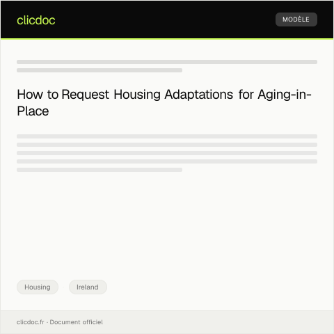 Document preview: Request for Housing Adaptations for Aging-in-Place — Housing, Ireland