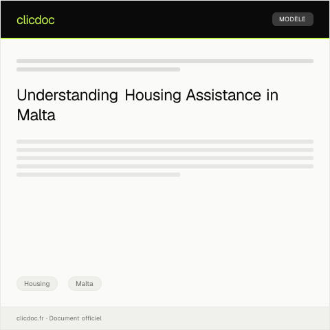 Document preview: Request for Housing Assistance Program Details — Housing, Malta