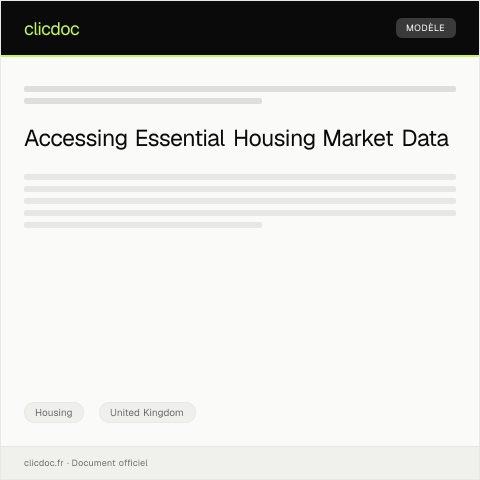 Document preview: Request for Housing Market Data Access — Housing, United Kingdom
