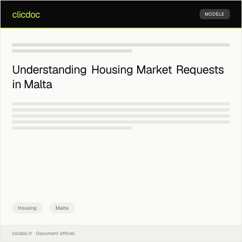 Document preview: Request for Housing Market Information — Housing, Malta