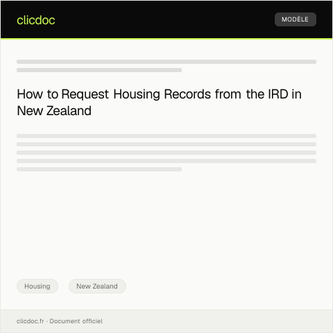 Document preview: Request for Access to Housing Records / Tono urupare mō ngā rekoata whare — Housing, New Zealand