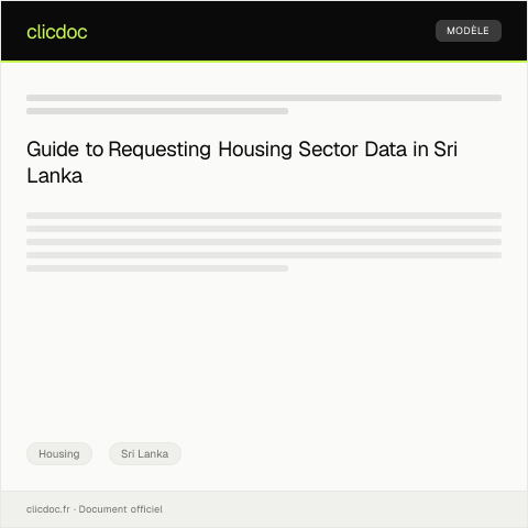 Document preview: Request for Access to Housing Sector Data and Statistics — Housing, Sri Lanka