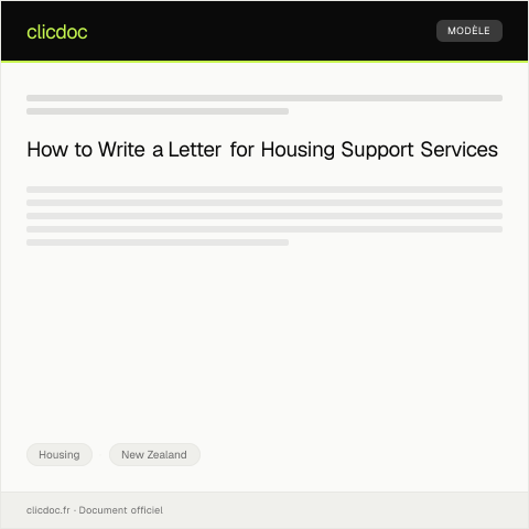 Document preview: Request for Housing Support Services / Tono Ngā Ratonga Tautoko Whare — Housing, New Zealand
