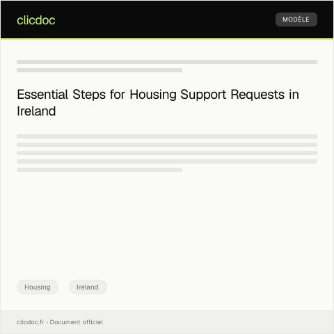 Document preview: Request for Housing Support for Vulnerable Populations — Housing, Ireland