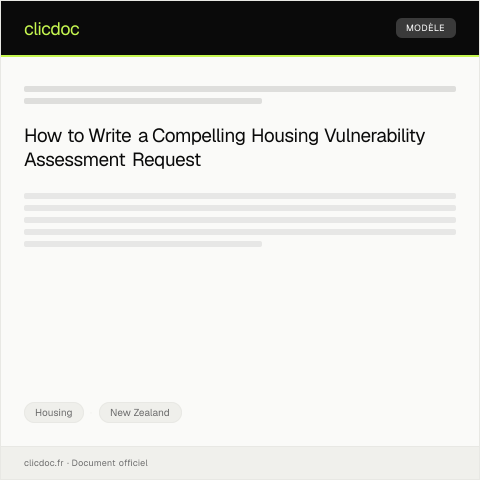 Document preview: Request for Housing Vulnerability Assessment / Tono aromatawai mō te rawakore whare — Housing, New Zealand