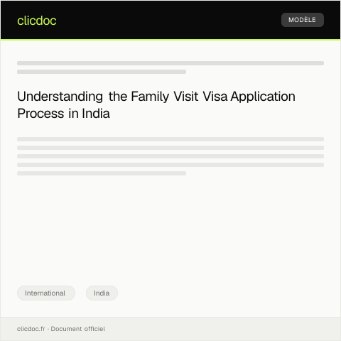 Document preview: Request for Indian Visa for Family Visit — International, India