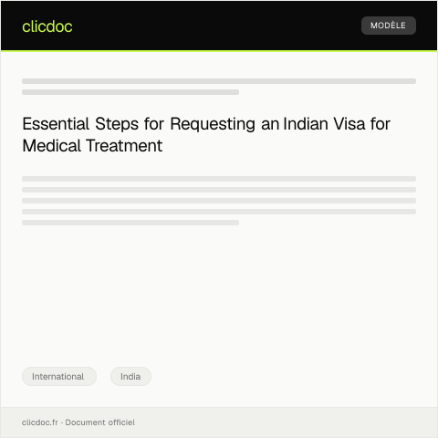 Document preview: Request for Indian Visa for Medical Treatment — International, India